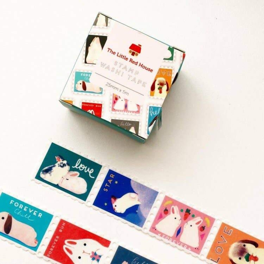 Bunny Stamp Washi Stickers The Little Red House